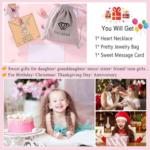 3-12 Year Old Girl Birthday Gifts, Girls Unicorn Necklace Christmas Gifts for Daughter/Granddaughter/Niece in Saudi Arabia