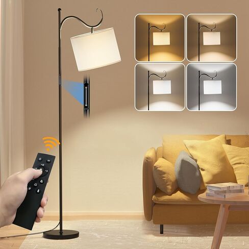 مصباح أرضي LED لغرفة المعيشة مع 4 درجات حرارة ألوان، مصباح طويل 1200 لومن مع جهاز تحكم عن بعد ولمس، تعتيم بدون خطوات، مصباح قائم لغرفة النوم والمكتب in Kuwait