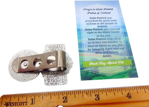 Westmon Works St Patrick Visor Clip Motorists Prayer Car Auto Decoration with Irish Saint Blessing Prayer Card for Drivers in Saudi Arabia