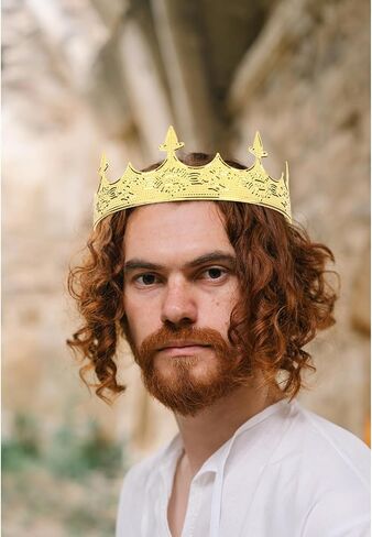 CIEHER King Crown & 30th Birthday Sash for Men，30th Birthday Crowns for Men Vintage Baroque Crown King Tiara 30th Birthday King Crown, 30th Birthday Gifts For Men, 30th Birthday Decorations Men in Kuwait