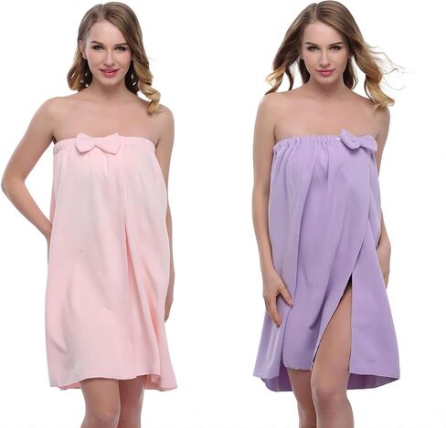 Taylor Eddie Womens Bath Towel Wrap, Terry Shower Wrap Robe, Knee Length Cover up Towels, Bath Robe for Women Lightweight in Saudi Arabia