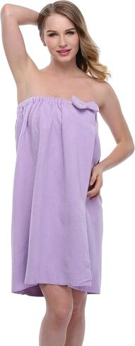 Taylor Eddie Womens Bath Towel Wrap, Terry Shower Wrap Robe, Knee Length Cover up Towels, Bath Robe for Women Lightweight in Saudi Arabia