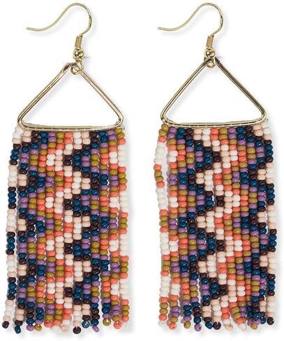 مجموعة مجوهرات بوهو بالحبر + سبيكة مطرزة - أقراط ويتني ذات شراشيب ومجموعة أساور مطاطية على الوجهين من تشارلي (أمستردام) in Kuwait