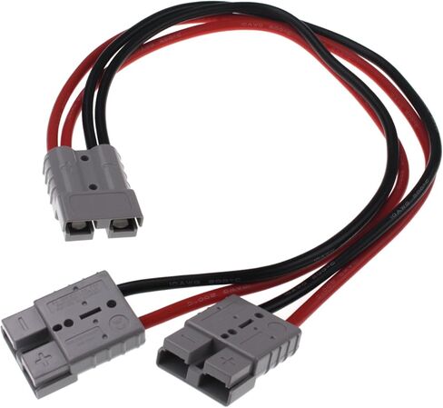 بطارية 175 أمبير، توصيل سريع، قطع التوصيل، وصلات كابلات 6AWG لموصل أندرسون، توصيل واحد إلى واحد، موصل رافعة شوكية كهربائية (2 * 6 AWG 47 بوصة) in Saudi Arabia