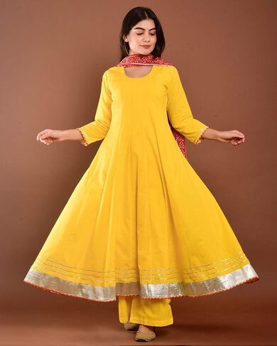 Indian Kurti for Womens With Palazzo | Rayon Printed Kurta Dupatta Kurtis Dress For Women Tops Tunic in Saudi Arabia