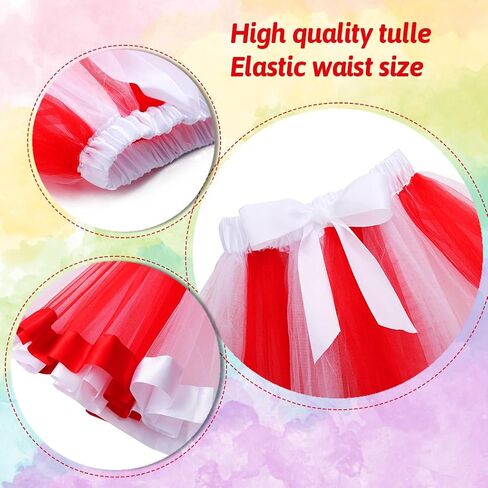 Rainbow Tutu Skirts Colorful Tulle Tutu Christmas Tutu Party Dance Skirt Running Skirts for Women and Girls in Saudi Arabia