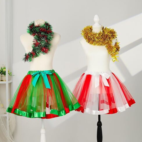 Rainbow Tutu Skirts Colorful Tulle Tutu Christmas Tutu Party Dance Skirt Running Skirts for Women and Girls in Saudi Arabia