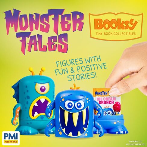 BOOKSY - Monster Tales Collector Display Set - 1 Mini Monster Bookshelf, 1 Mini Booksy Figure, and 1 Miniature Book Filled with Over 40 Pages of Illustrations & Storytelling in Saudi Arabia