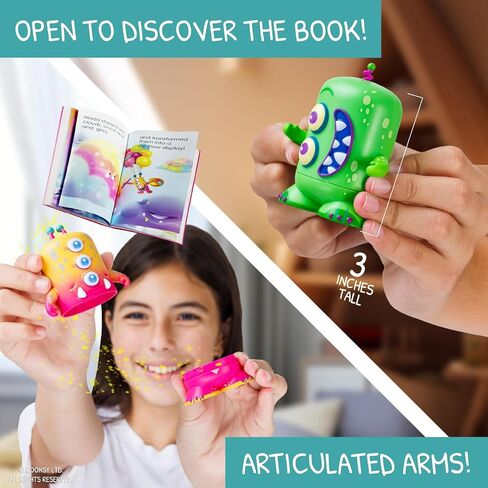 BOOKSY - Monster Tales Collector Display Set - 1 Mini Monster Bookshelf, 1 Mini Booksy Figure, and 1 Miniature Book Filled with Over 40 Pages of Illustrations & Storytelling in Saudi Arabia