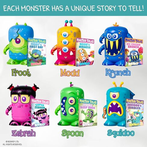 BOOKSY - Monster Tales Collector Display Set - 1 Mini Monster Bookshelf, 1 Mini Booksy Figure, and 1 Miniature Book Filled with Over 40 Pages of Illustrations & Storytelling in Saudi Arabia