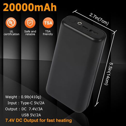 Heated Vest, 23 Heating Zones, Men's Heated Vest with 20000mah 7.4V Battery Pack, Washable, Rechargeable in Saudi Arabia