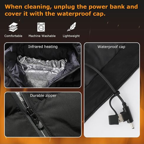 Heated Vest, 23 Heating Zones, Men's Heated Vest with 20000mah 7.4V Battery Pack, Washable, Rechargeable in Saudi Arabia