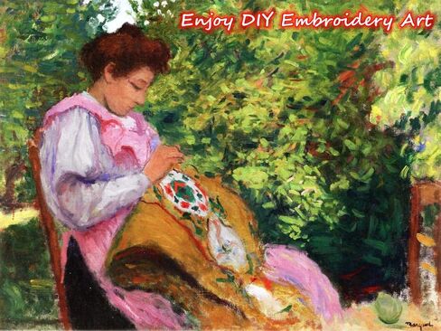 Abillyn Embroidery Cross Stitch Kits Cat on Hanging Basket Stamped with Printed Pattern Starter Kit (Kitten) in Saudi Arabia
