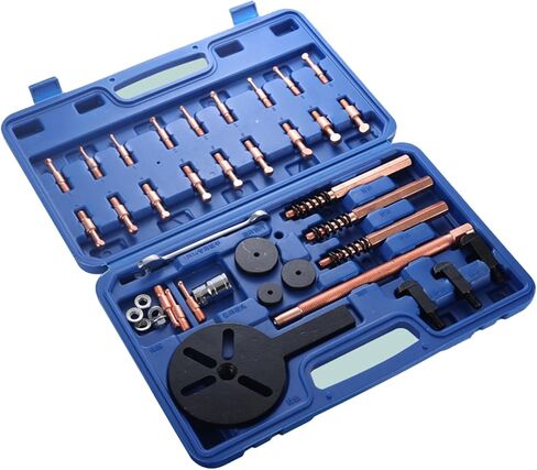Yourelexit® 21-in-1 Blind Inner Hole Bearing Puller Set, 3-Jaw Curved Hooks Bearing Separator Kit, Red Steel Collet Multifunctional Bearing Removal Tools Inner Hole Extractor w/Portable Storage Case in Saudi Arabia