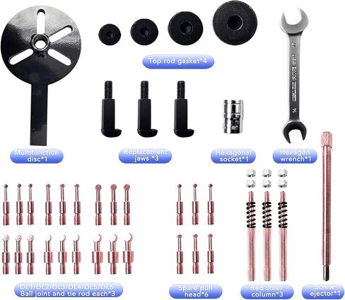 Yourelexit® 21-in-1 Blind Inner Hole Bearing Puller Set, 3-Jaw Curved Hooks Bearing Separator Kit, Red Steel Collet Multifunctional Bearing Removal Tools Inner Hole Extractor w/Portable Storage Case in Saudi Arabia
