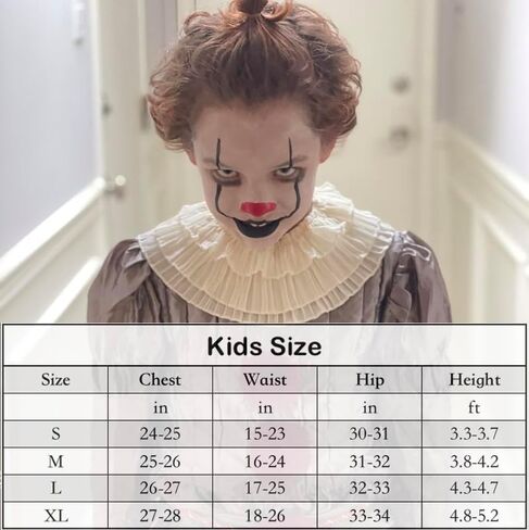 Scary IT Clown Costume Halloween Cosplay for Kids in Saudi Arabia