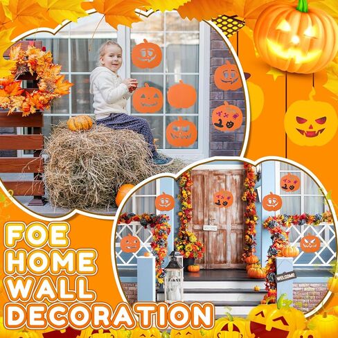 Fulmoon 100 Pcs Pumpkin Cutouts Paper 7.87"x 7.87" Thanksgiving Pumpkin Shape Cut Out for Fall Harvest Autumn Halloween Thanksgiving Party Classroom Decor Bulletin Board Craft Project(Orange) in Saudi Arabia