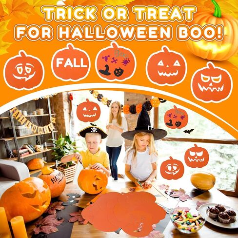 Fulmoon 100 Pcs Pumpkin Cutouts Paper 7.87"x 7.87" Thanksgiving Pumpkin Shape Cut Out for Fall Harvest Autumn Halloween Thanksgiving Party Classroom Decor Bulletin Board Craft Project(Orange) in Saudi Arabia