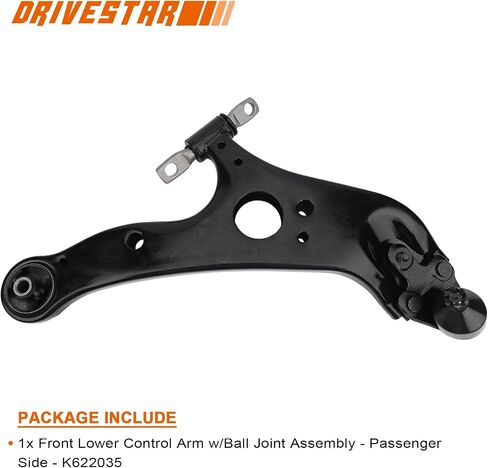 6 قطع من ذراع التحكم الأمامي السفلي من DRIVESTAR مع مجموعة تعليق وصلة كروية، تناسب 2011-2019 لسيارة Toyota Sienna، استبدل K622036 K622035 K750574 ES800997 ES800998 in Saudi Arabia