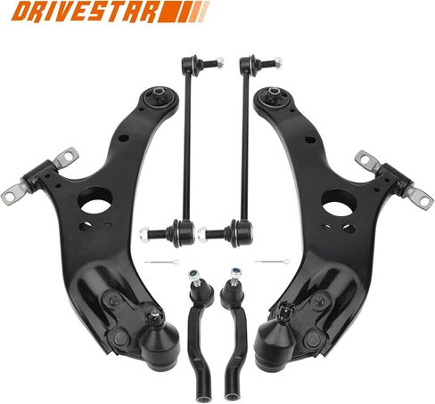 6 قطع من ذراع التحكم الأمامي السفلي من DRIVESTAR مع مجموعة تعليق وصلة كروية، تناسب 2011-2019 لسيارة Toyota Sienna، استبدل K622036 K622035 K750574 ES800997 ES800998 in Saudi Arabia