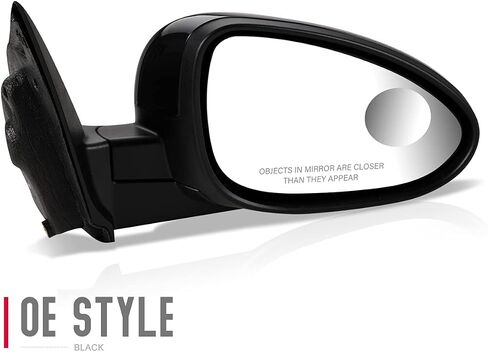 DNA Motoring OEM-MR-GM1320432 Factory Style Manual Left Side View Door Mirror, Black in Saudi Arabia
