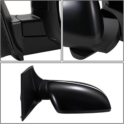 DNA Motoring OEM-MR-GM1320432 Factory Style Manual Left Side View Door Mirror, Black in Saudi Arabia