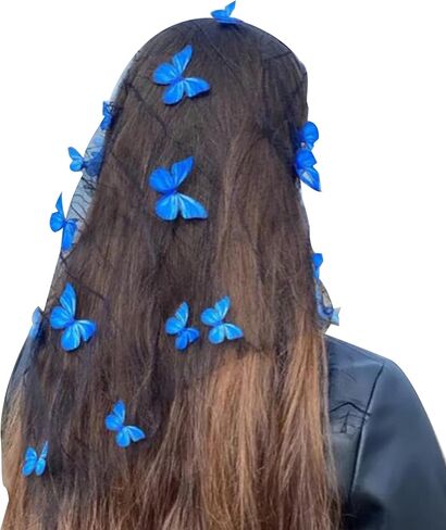 3D Butterfly Wedding Veil for Brides,White Bridal Costume Veil with headband for Bachelorette Party, Bridal Shower in Saudi Arabia