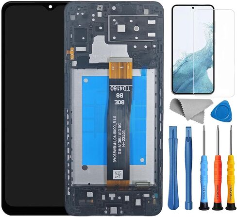 استبدال شاشة Samsung A12 مع إطار لهاتف Samsung Galaxy A12 a125u1 s127dl a125a a125w a125m a125f شاشة LCD تعمل باللمس مع أدوات 6.5 بوصة أسود in Saudi Arabia
