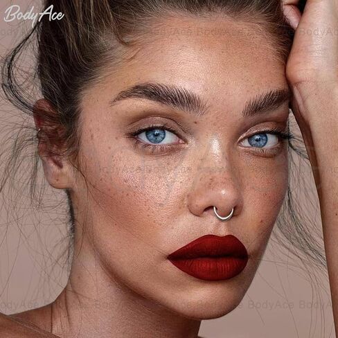 BodyAce 16G Septum Rings Hinged Nose Clicker, Flower Tragus Hoops Earring Stacked Nose Rings, Gold Conch Daith Piercing 8mm 10mm Cartilage Jewelry in Saudi Arabia