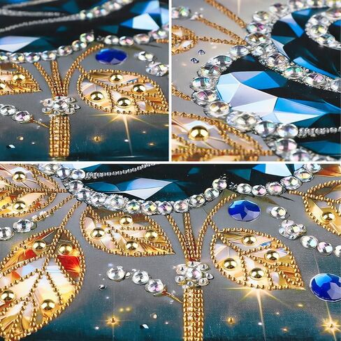 MXJSUA Special Shape Diamond Painting Kits for Adults, Special Shaped Crystal Rhinestones Diamond Art Painting for Home Wall Decoration Gift 12×16 inch, Diamond Rose in Saudi Arabia