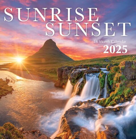 شروق الشمس وغروبها 2025 تقويم جداري شهري قابل للتعليق لأشهر كبيرة، شاطئ الصحراء، جبل المحيط، حدائق الجنة، تنظيم وتخطيط هدايا العطلات (شروق الشمس 2025) in Saudi Arabia