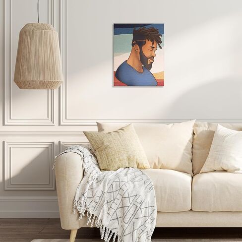 مجموعة الطلاء والرشفة من VOCHIC، مجموعة طلاء قماش مرسومة مسبقًا للكبار لوازم الحفلات الملتوية لطلاء مجموعة فنية للرجال من المجدل كهدية للمبتدئين، 8 ألوان أكريليك، 3 فرشاة، 1 منصة (8 × 10) in Kuwait