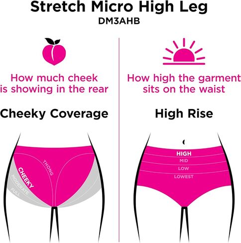 ملابس داخلية نسائية من الألياف الدقيقة من Maidenform، سراويل داخلية عالية الساق مصممة خصيصًا للارتفاع، عبوة من 3 قطع in Kuwait