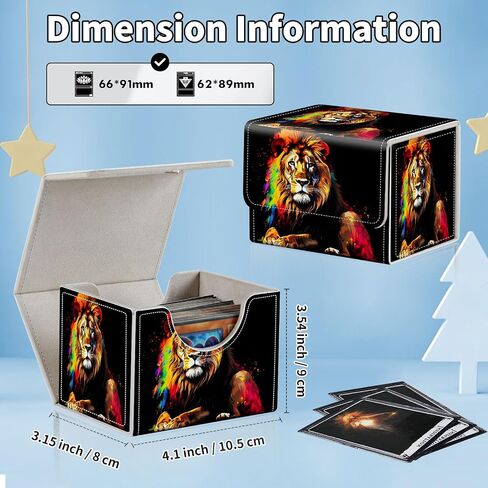 لصندوق سطح السفينة قائد MTG، صندوق سطح البطاقة لبطاقة التداول بطاقات Yugioh MTG، يناسب 100 بطاقة مزدوجة الأكمام، حافظة بطاقات مغناطيسية قوية من جلد البولي يوريثان لقائد السحر TCG CCG، أبيض أرنب وردي in Saudi Arabia
