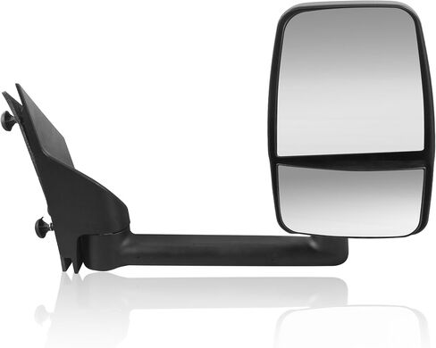 Towing Mirror Left Driver Side Compatible with 2003-2017 Chevy Express 1500/2500/3500 Compatible with 2003-2017 GMC Savana 1500/2500/3500 Van Manual Adjustment Folding Black 25894029 in Saudi Arabia