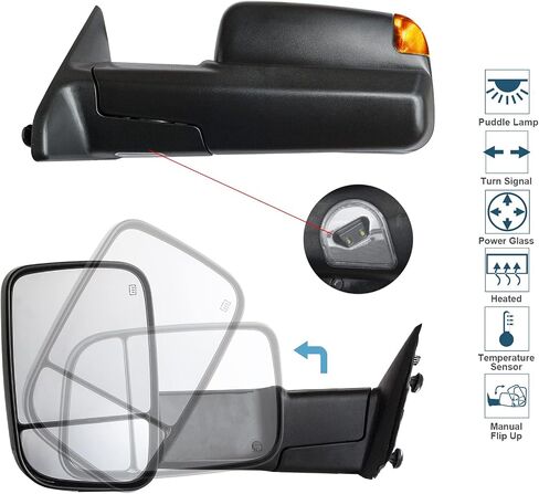 زجاج مرآة مناسب لـ 2004 2005 2006 فولفو S60 S80 V70 للركاب الجانب الأيمن RH غير ساخن مع مواد لاصقة in Kuwait
