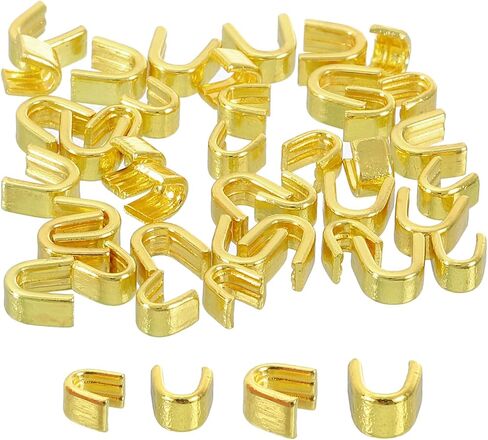 uxcell 40Pcs Zipper Slider Retainers - #3#5 U Shape Top Stoppers for Bags Coats Jackets Closed-end Zippers Replacing, Metallic Black(Each Size 20Pcs) in Saudi Arabia