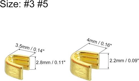 uxcell 40Pcs Zipper Slider Retainers - #3#5 U Shape Top Stoppers for Bags Coats Jackets Closed-end Zippers Replacing, Metallic Black(Each Size 20Pcs) in Saudi Arabia