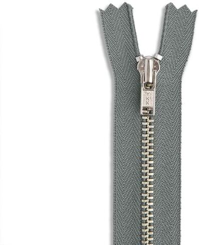 5 inch Metal Nickel Pant Zipper Black 5" Silver Brass Metal Heavy Duty Zippers Non Separating Sewing Zipper Craft Zippers in Saudi Arabia