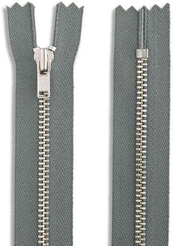 5 inch Metal Nickel Pant Zipper Black 5" Silver Brass Metal Heavy Duty Zippers Non Separating Sewing Zipper Craft Zippers in Saudi Arabia