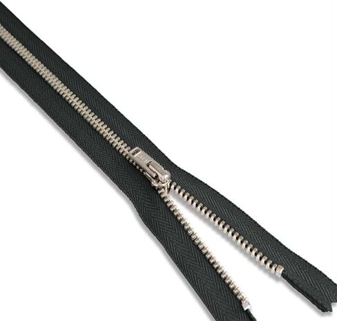 5 inch Metal Nickel Pant Zipper Black 5" Silver Brass Metal Heavy Duty Zippers Non Separating Sewing Zipper Craft Zippers in Saudi Arabia