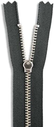 5 inch Metal Nickel Pant Zipper Black 5" Silver Brass Metal Heavy Duty Zippers Non Separating Sewing Zipper Craft Zippers in Saudi Arabia