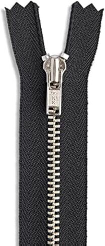 5 inch Metal Nickel Pant Zipper Black 5" Silver Brass Metal Heavy Duty Zippers Non Separating Sewing Zipper Craft Zippers in Saudi Arabia