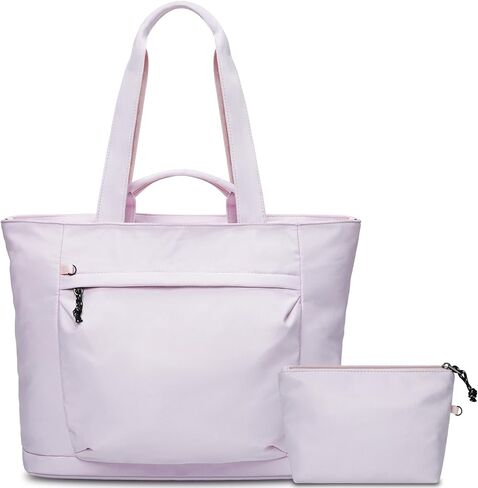 حقيبة سفر للنساء من باجيل، حقيبة كتف للسفر مع أكمام بعجلات، حقيبة يد بمقبض علوي مقاوم للماء، حقيبة كمبيوتر محمول للحمل أثناء عطلة نهاية الأسبوع طوال الليل للسفر وصالة الألعاب الرياضية والعمل - أرجواني فاتح in Kuwait