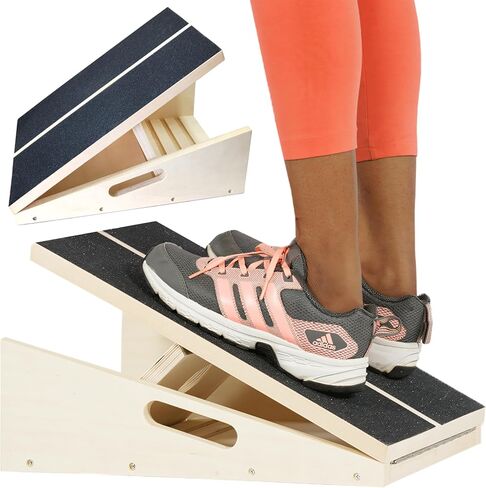نقالة الساق المائلة - لوح مائل قابل للتعديل لنقالة العرقوب، لوح تمدد الساق غير قابل للانزلاق يتضمن كرة تدليك شائكة لصحة القدم وأنبوب مقاومة التمدد لالتهاب اللفافة الأخمصية in Kuwait
