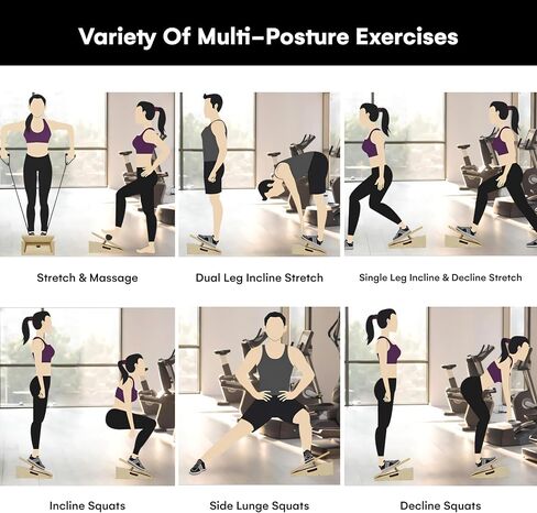 نقالة الساق المائلة - لوح مائل قابل للتعديل لنقالة العرقوب، لوح تمدد الساق غير قابل للانزلاق يتضمن كرة تدليك شائكة لصحة القدم وأنبوب مقاومة التمدد لالتهاب اللفافة الأخمصية in Kuwait