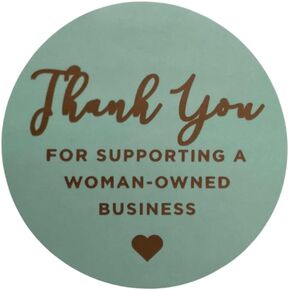 Thank You for Supporting A Black Owned Business -500PCS Stickers Roll-1.5" Round Kraft Stickers (3PCS Black, Blue,Rose Gold with Gold Foil Font)