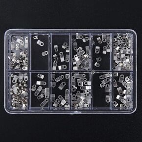 240 Pcs Watch Casing Clamp, Watch Repair Parts Organizer Watch Battery Clamp Screws Adapter Casing Movement Securing Screw Washer for 2824 2836 2846