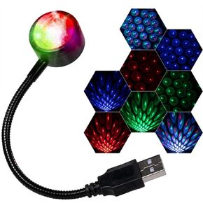 USB Car Roof Sound Activated Atmosphere Lamp, Mini LED Star Night Light Projector, Adjustable Car Interior Romantic Atmosphere Decorative Light, Suitable for Car Decor, Ceiling, Party, Bedroom