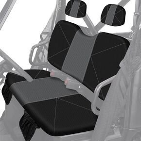 SAPUBK Custom-fit UTV Seat Covers Set Replace for 2002-2008 Polaris Ranger 500 570 700 800 900&2009 700 Crew Seats Accessories, 1680D UTV Seat Covers with Pocket & 2 Headrest Covers